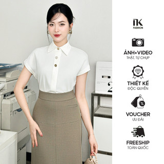  Áo Sơ Mi Vai Chờm Cúc Kiểu Thời Trang Công Sở NK Fashion Nữ Tính Nhẹ Nhàng Vải Mềm NKSM2501001 