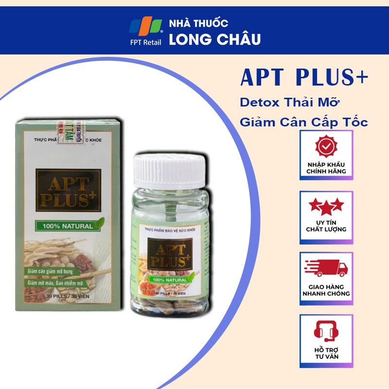 Viên Uống Giảm Cân Apt Plus Thảo Mộc Giảm Cân Cấp Tốc Giúp Giảm Eo Giảm Mỡ Bụng An Toàn