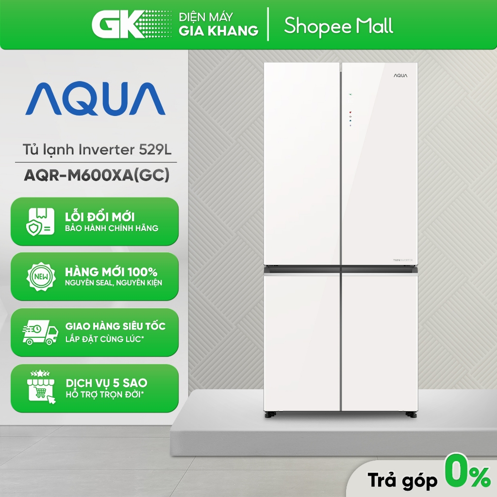 AQR-M600XA(GC) - Tủ Lạnh Aqua Inverter AQR-M600XA(GC) [Freeship HCM]