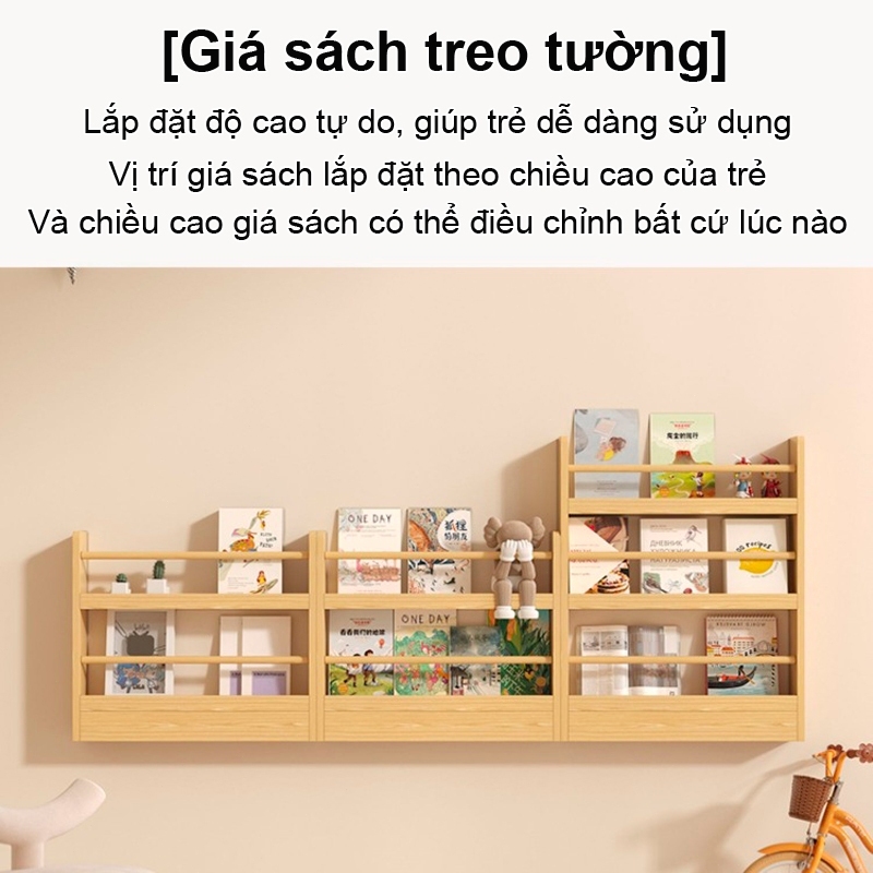 Kệ Sách Treo Tường Bằng Gỗ Tự Nhiên Tiết Kiệm Không Gian Sau Cánh Cửa  Nhiều Tầng Dung Tích Lớn | BigBuy360 - bigbuy360.vn