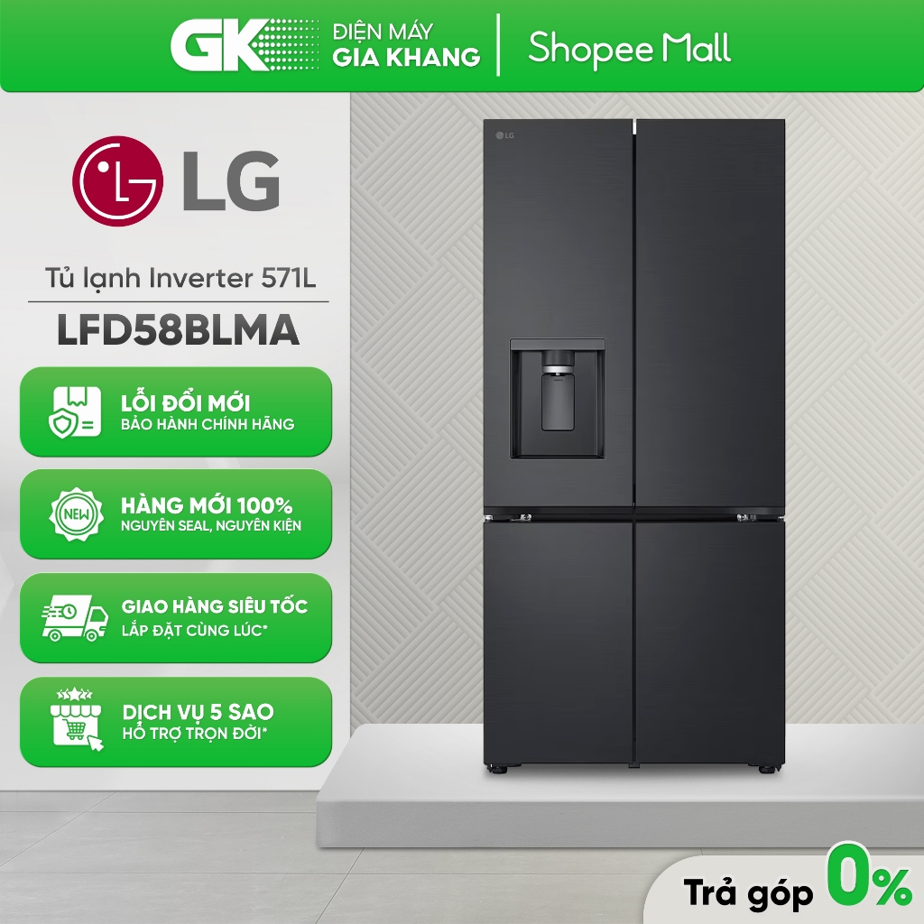 LFD58BLMA - Tủ Lạnh LG Inverter Multi Door 571L LFD58BLMA
