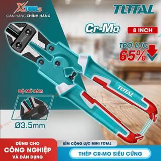 Kìm cộng lực cắt dây điện, dây cáp đa năng mini TOTAL THT11386 kềm cắt đa năng thép Cr-MO siêu cứng, cắt đinh, cáp điện