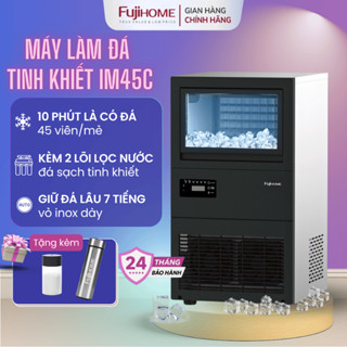 Máy làm đá viên tinh khiết FUJIHOME IM45C có lắp đặt hoặc tự lắp