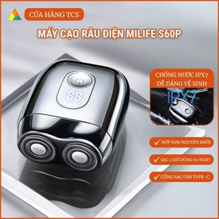 Máy cạo râu miLife S60P lưỡi đôi từ tính, thân kim loại, có hiển thị pin