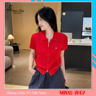 Áo Polo Len Nữ Phối Khóa Kéo 2 Đầu Hàng QC Minxu Shop TA26