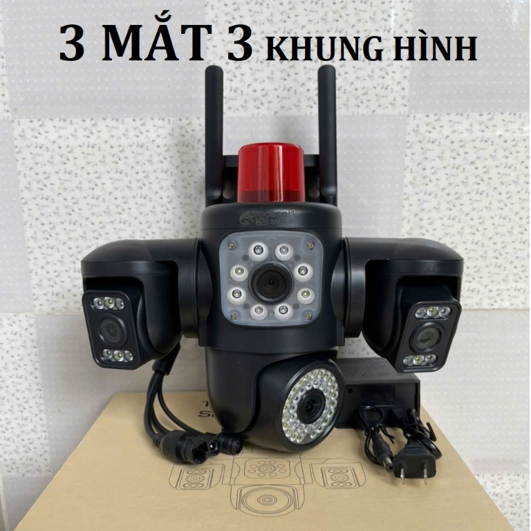 Camera Yoosee Ngoài Trời 3 Mắt 3 Khung Hình Xoay Độc Lập 4 Chiều F56JD - Hình Ảnh Full HD Sắc Nét Đàm Thoại 2 Chiều