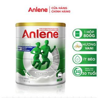 [Mẫu mới - Anlene 800g] Sữa Bột Anlene Hương Vani Dành Cho Người Từ 30 Tuổi Trở Lên