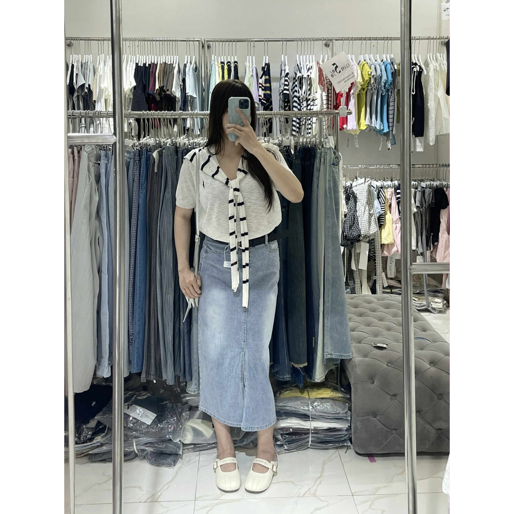 BOO'S STORE CHÂN VÁY BÒ XẺ BÊN