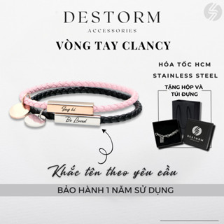 Vòng Tay Đôi Destorm Khóa Nam Châm, Vòng Tay Nam Nữ Khắc Tên Theo Yêu Cầu, Có Hộp Quà Tặng Và Túi Đựng Vòng