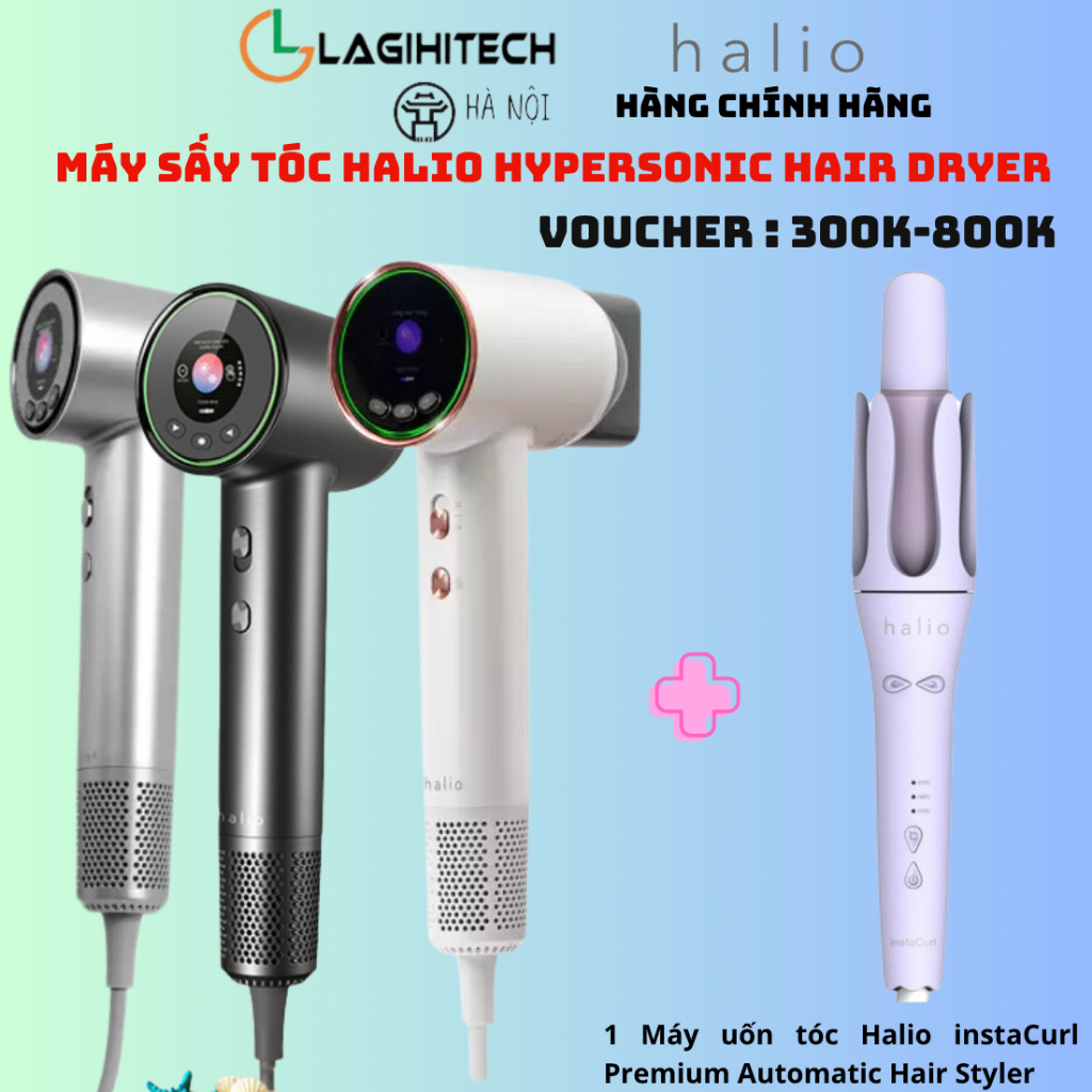 Máy Sấy Tóc Ion Âm Halio Hypersonic Hair Dryer - Hàng Chính Hãng