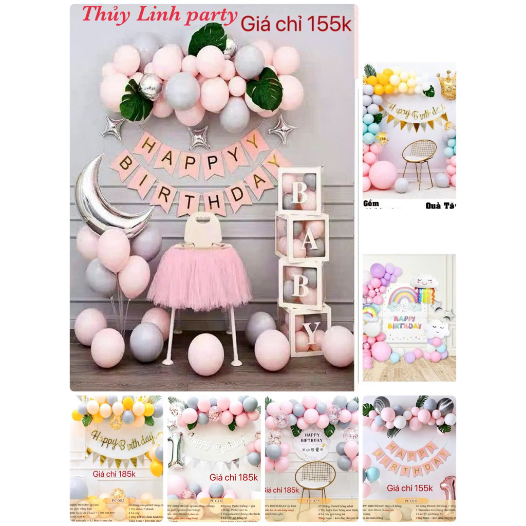 SET BÓNG TRANG TRÍ SINH NHẬT CÓ NHIỀU MẪU LỰA CHỌN MS777