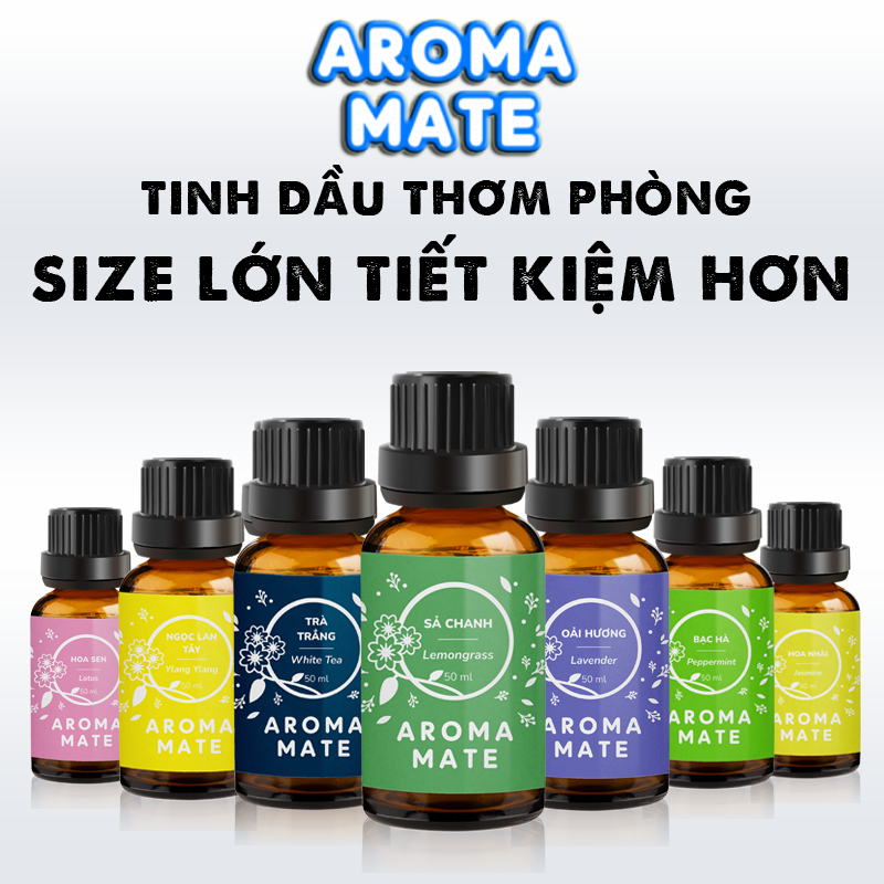Tinh Dầu Chai Lớn Xông Thơm Phòng Thiên nhiên AROMA MATE Cao Cấp 50ml 100ml Đa Dạng Mùi Hương Xông Phòng