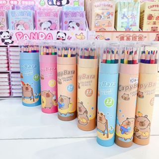 Bút chì màu 12/18/24/36 màu CAPYBARA, bút màu loại tốt cho bé yêu
