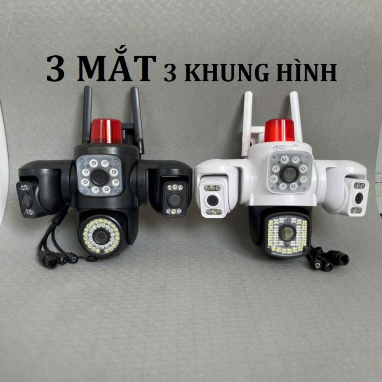 [Hàng Mới Về] Camera Yoosee Ngoài Trời 3 Mắt 3 Khung Hình Xoay Độc Lập 4 Chiều - Hình Ảnh FHD Sắc Né