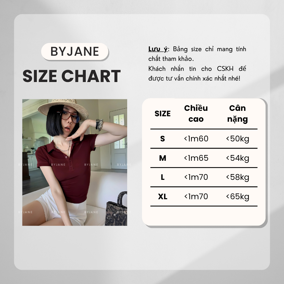 ( MỞ BÁN ) Áo Polo Phối Cúc Ôm Body Co Dãn 4 Chiều BYJANE-382 | BigBuy360 - bigbuy360.vn