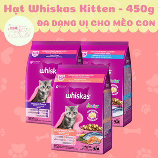 Thức Ăn Hạt Cho Mèo Con Whiskas Kitten - Gói 450gr