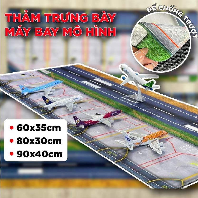 Phụ kiện thảm sa bàn, chống trượt mô phỏng bãi đáp, sân bay cho máy bay 16 và 20cm và tỉ lệ 1:200 1: