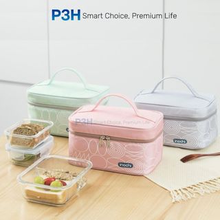  Bộ cơm hộp thủy tinh kèm túi giữ nhiệt Lock&Lock và Inochi nhiều dung tích kích cỡ LLGG422S4 P3H 