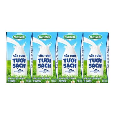 [QUÀ TẶNG KHỒNG BÁN] 1x Lốc Sữa Tươi Tươi Sạch NutiMilk 110ml_1