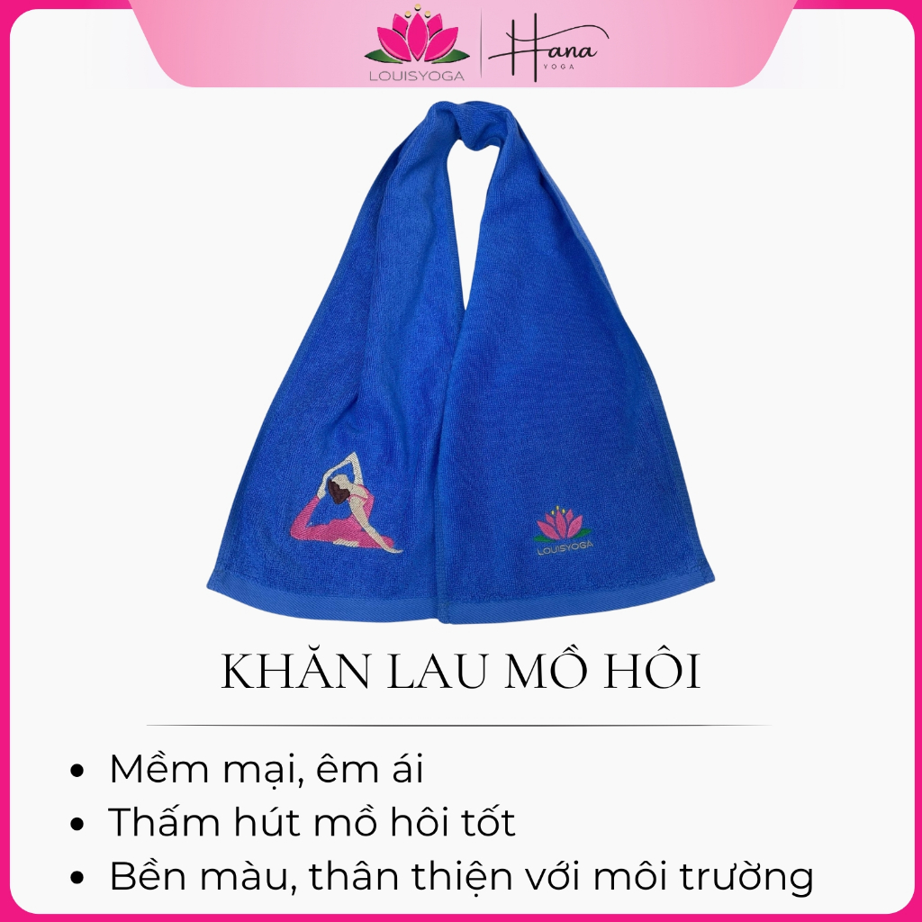 Khăn tập yoga cotton thể thao lau thấm mồ hôi Louis Yoga