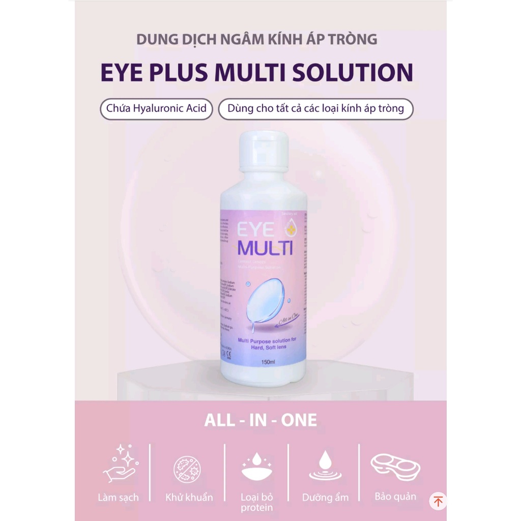 Nước Ngâm Lens EYE PLUS MULTI - Kính áp tròng Hàn Quốc Seoulens