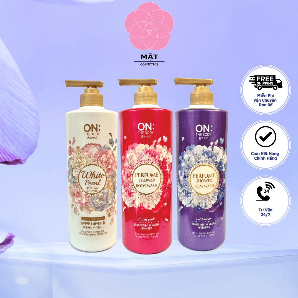  Sữa tắm nước hoa On The Body Perfume hương Classic Pink Violet Dream White Pearl 1KG 