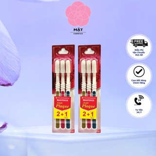  Combo 2 bộ bàn chải đánh răng siêu mềm mịn PERIOE Anti Plaque đầu lông tròn bảo vệ nướu mua 2 tặng 1 