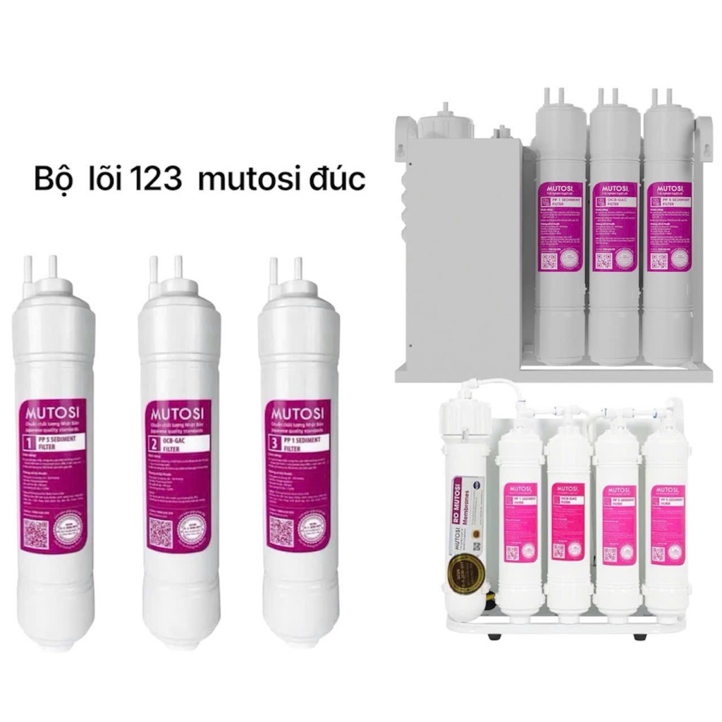 Bộ lõi đúc 123 mutosi máy lọc nước gia đình