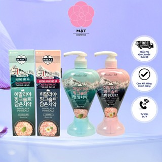  Kem Đánh Răng Muối Hồng Himalaya Pinksalt Hàn Quốc Hương Bạc Hà - Hương Hoa Bạc Hà  100g - 285g 