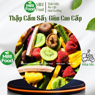  500g Thập Cẩm Sấy Giòn Cao Cấp Trái Cây Sấy Khô Ăn Liền MIRI Food Sấy Thăng Hoa Dâu Tây Nấm Hương Mít Thái Khoai 