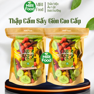  1Kg Thập Cẩm Sấy Giòn Cao Cấp Trái Cây Sấy Khô Thăng Hoa Ăn Liền MIRI Food Dâu Tây Nấm Hương Kiwi Mít Thái Khoai 