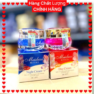   Tem Hp   Kem Nhật Meiduzi Chính Hãng Loại 1 - Bộ Kem Face Night Cream Màu Xanh Và Day Cream Màu Đỏ 
