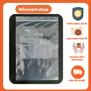 100 gam Túi zip miết mép chỉ trắng, viền trắng đựng vòng, trang sức, phụ kiện chọn size winmart shop