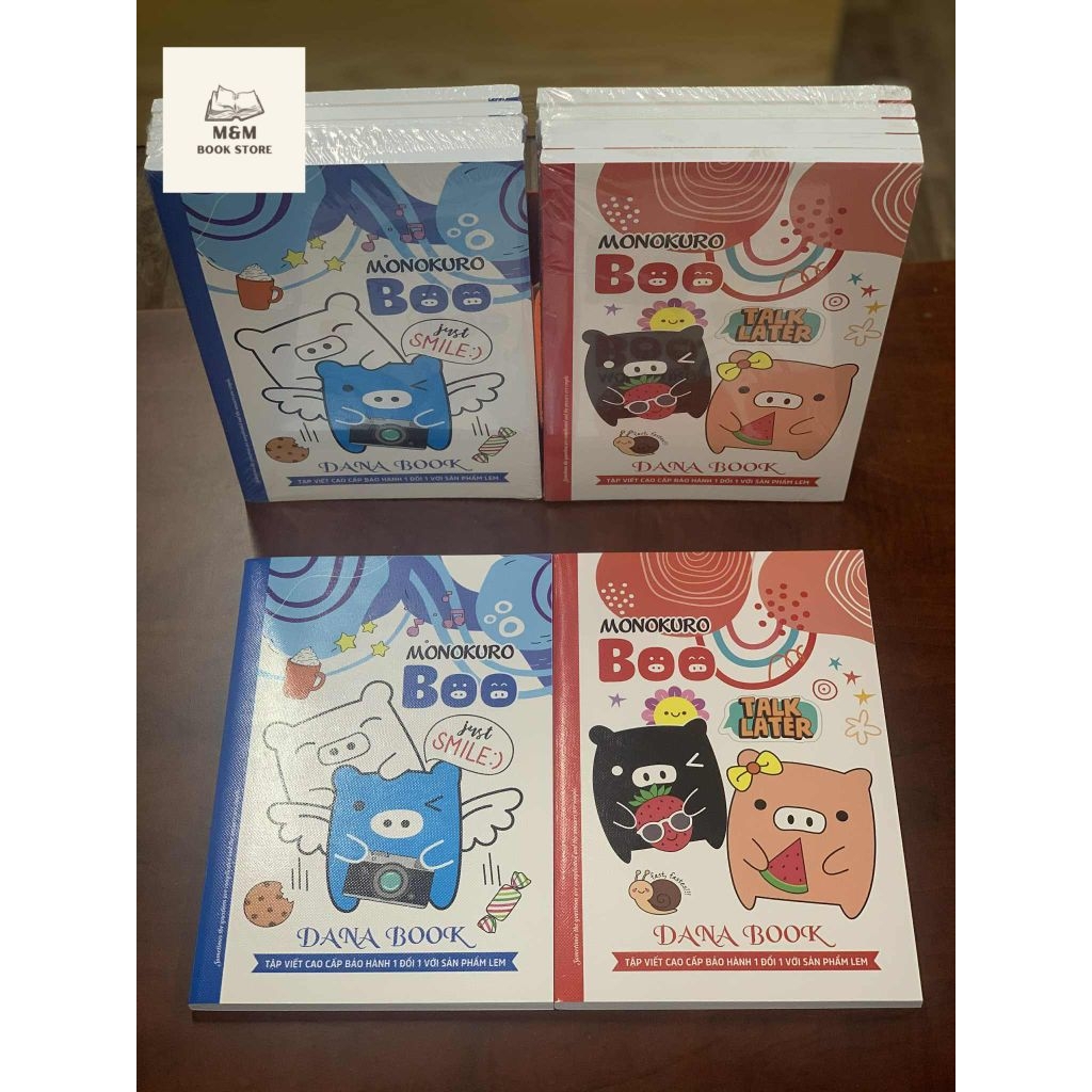 Combo 5 Cuốn Tập Vở 4 Ô Ly 200 Trang Sinh Viên, M&M Book Store