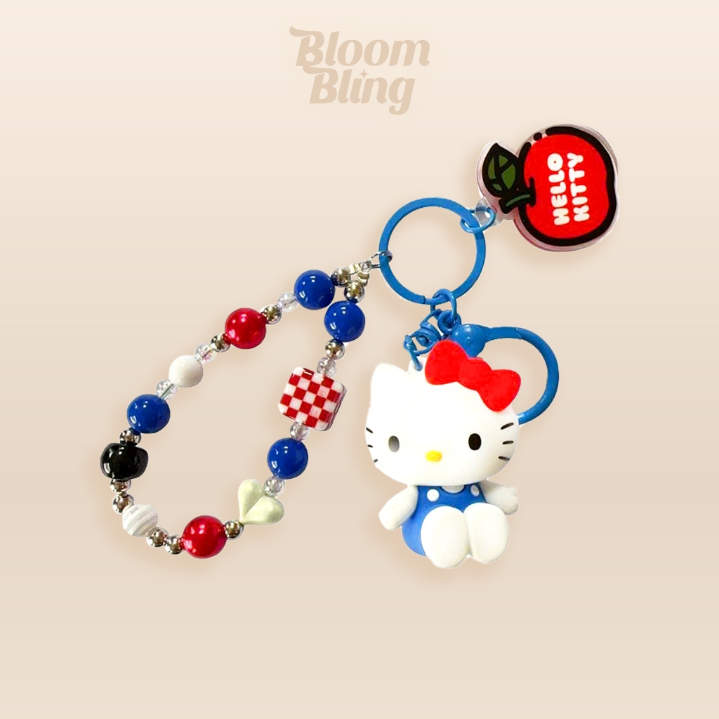Charm Hello Kitty Apple by BloomBling - Móc khoá trang trí túi xách, balo, đính kèm phụ kiện dây đeo