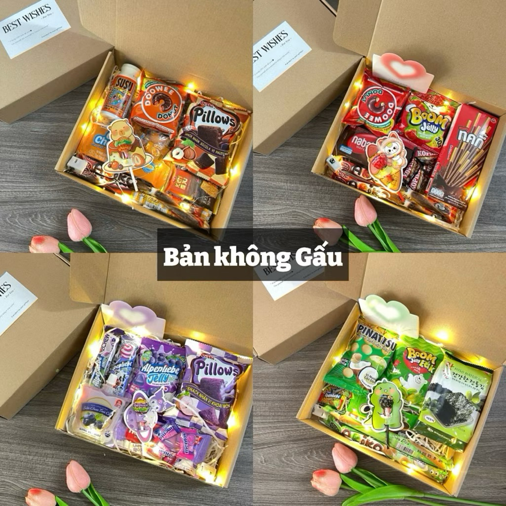 Hộp Quà Bánh Kẹo Ngọt Ngào  Tặng Người Yêu, Người Thân Dịp Sinh Nhật, Noel, Quốc Tế Thiếu Nhi