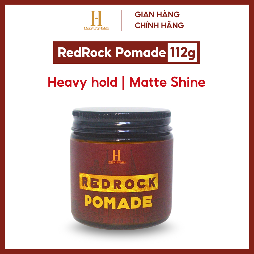  Sáp vuốt tóc nam Saigon Hustlers Pomade - Red Rock Pomade 112g Giữ Nếp Cứng Bóng Mờ Dễ Gội Rửa 