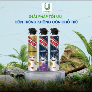 Bình xịt côn trùng cực mạnh ARS không mùi và có hương chai 600ml gold / Pink
