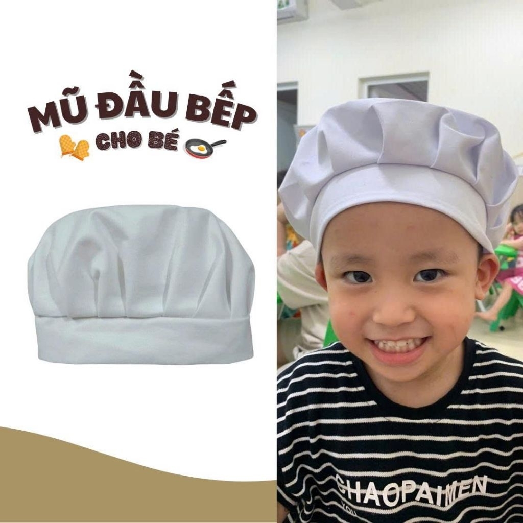 Mũ đầu bếp cho bé