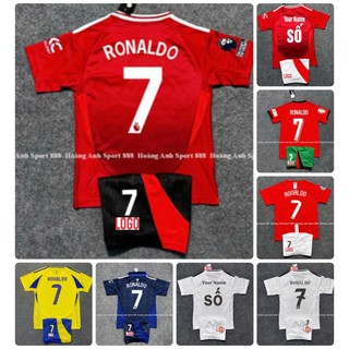  Bộ Quần Áo Bóng Đá Trẻ Em Cầu Thủ Ronaldo Chuẩn Mẫu Thi Đấu - Vải Polyester Thái Cao Cấp 