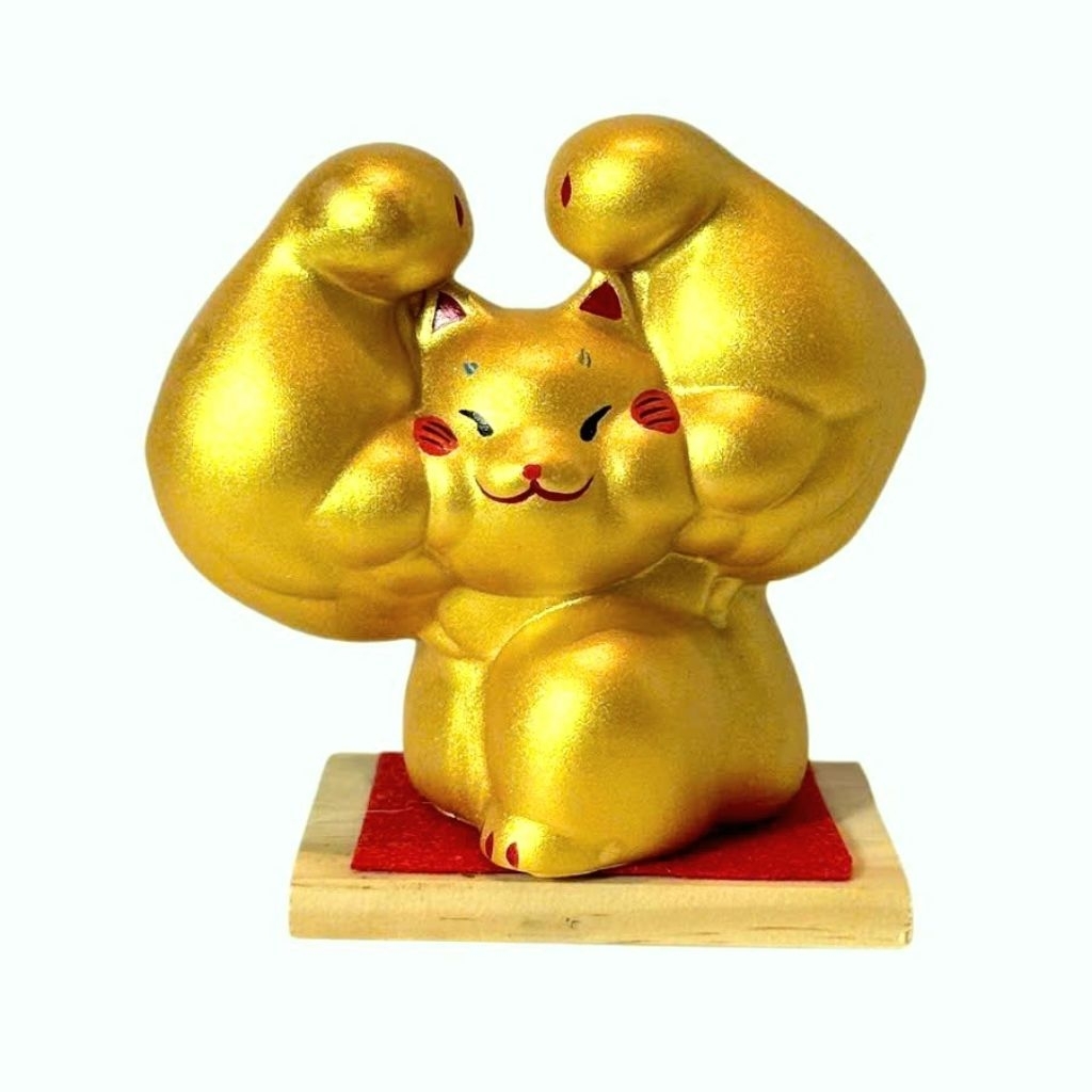 Mèo thần tài cơ bắp mèo Gymer mèo tay đô mèo lực sĩ may mắn