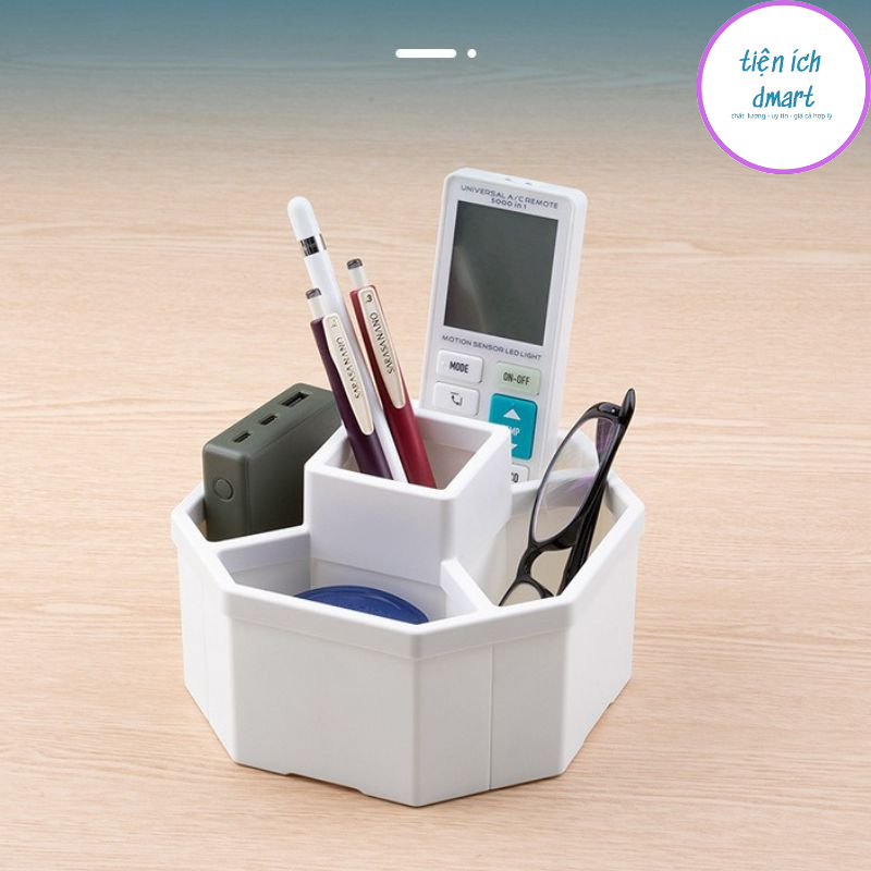 khay nhựa lục giác để đồ nhỏ gọn, kệ bút đền bàn làm việc, bàn học nhựa cao cấp