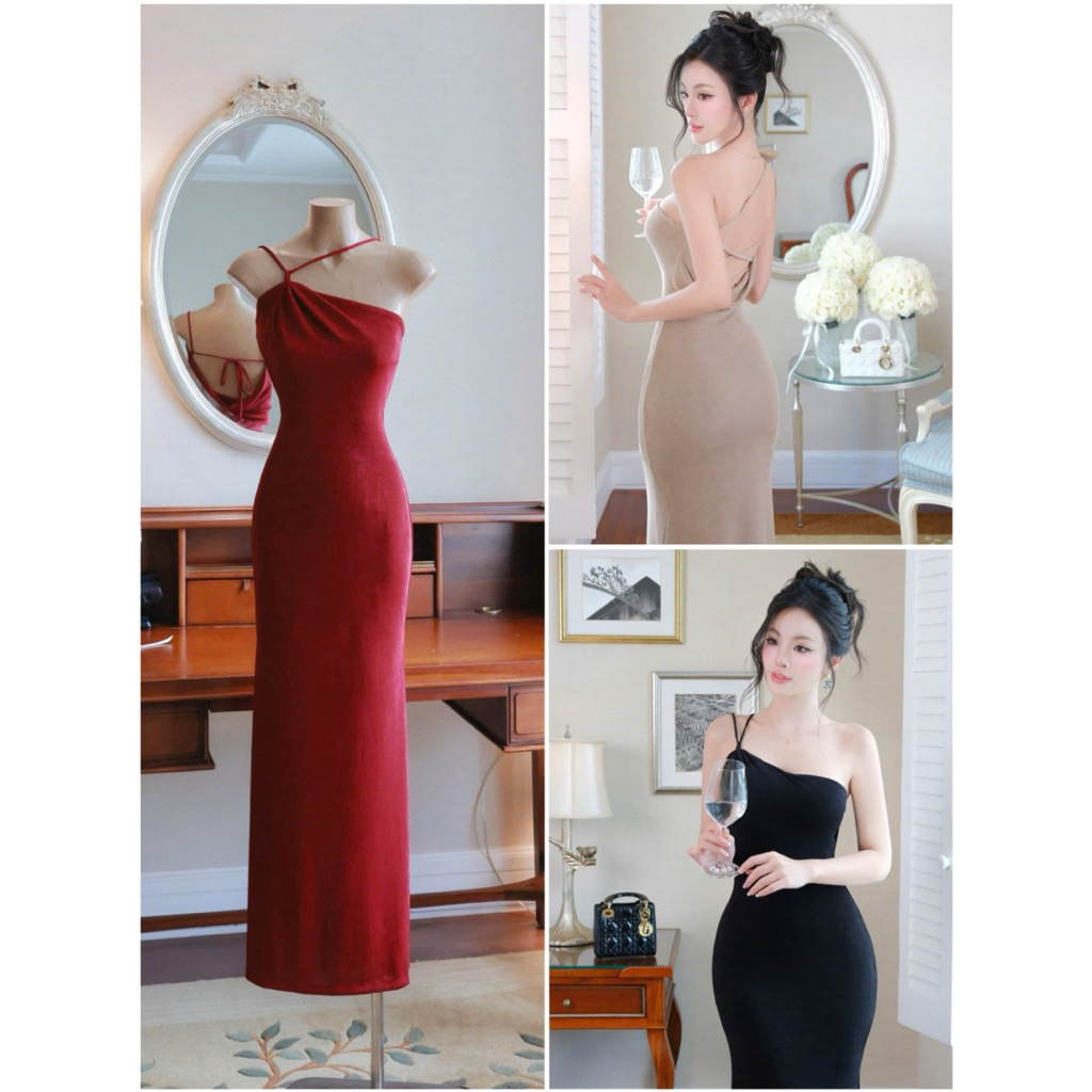 𝐍𝐄𝐖 𝐀𝐑𝐑𝐈𝐕𝐀𝐋 ✨ CAM KẾT CHUẨN HÌNH (𝐎𝐑𝐀𝐍𝐆𝐄 𝐒𝐓𝐔𝐃𝐈𝐎𝐒 ) - Đầm Dây Hở Lưng Dáng Dài