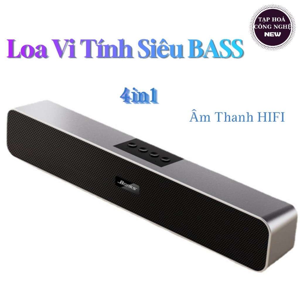 Loa Bonks N2 - Loa Bluetooth Để Bàn Cho Máy Tính, Âm Thanh HIFI Bass Mạnh, Kết Nối Không Dây