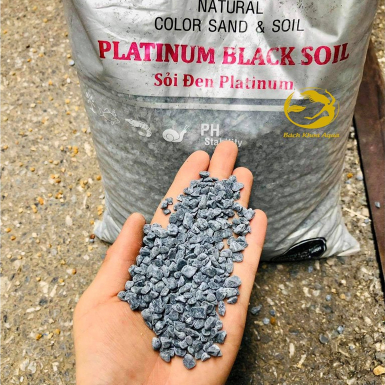 Sỏi Đen Platinum – N.M.F – đá sỏi cao cấp trang trí bể cá cảnh, nền hồ thủy sinh đẹp tự nhiên