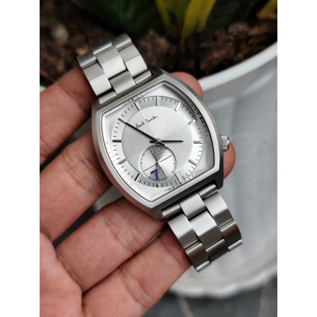 Đồng hồ nam Paul Smith kim rốn mặt trắng thương hiệu citizen chạy pin hàng Si