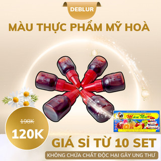 [SET 5 CHAI] Màu Đỏ, màu thực phẩm Mỹ Hoà, màu nước (5ML), dùng làm bánh, tạo màu thực phẩm, an toàn