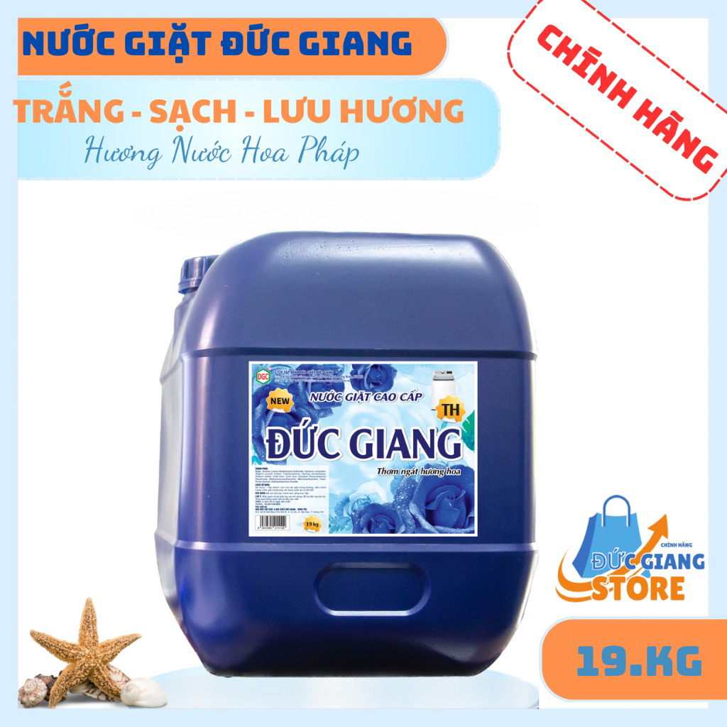 Nước Giặt Đức Giang 19kg Hương Nước Hoa Pháp Sạch Thơm Chính Hãng
