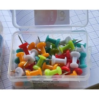 Đinh ghim giấy Deli 0021 - Đinh dù nhựa dùng ghim bảng nỉ bảng bần