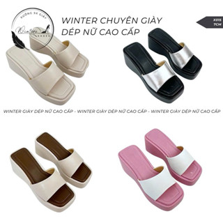 Dép xuồng mút 7 cm phom vuông siêu hót 2025 cực nhẹ đi bền